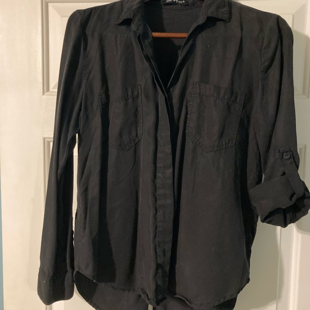 Black button down